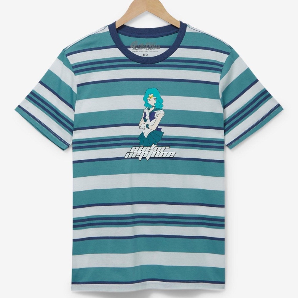 Unisex Sailor Moon Sailor Neptune Portrait Striped T-Shirt Boxlunch Exclusive